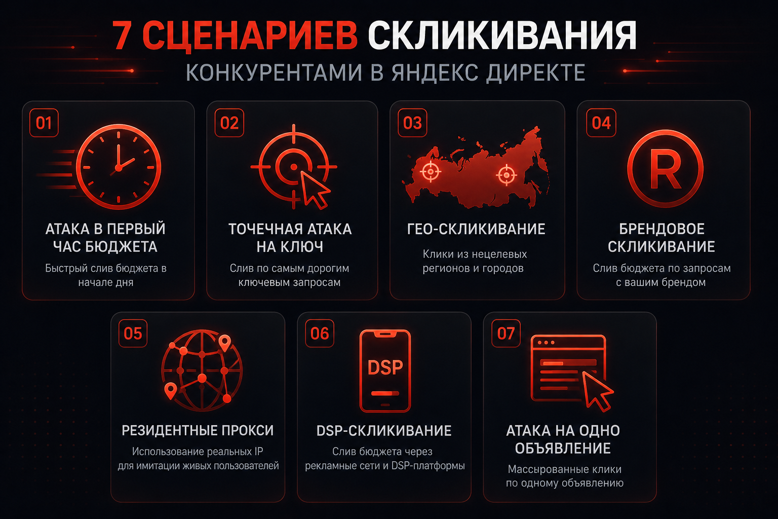 7 сценариев скликивания конкурентами в Яндекс Директе